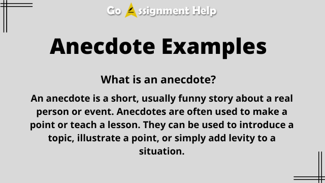 how to write an anecdote in an essay